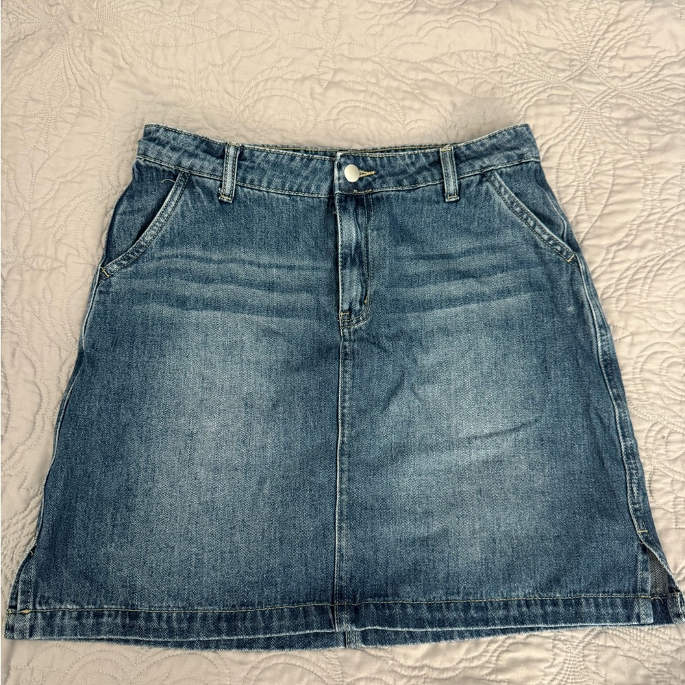 Gibson Look Blue A-Line Mini Skirt Casual Medium